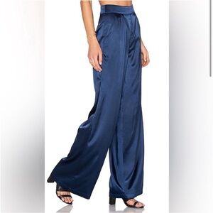 House of Harlow 1960 blue satin-y pants crinkle XS NWOT